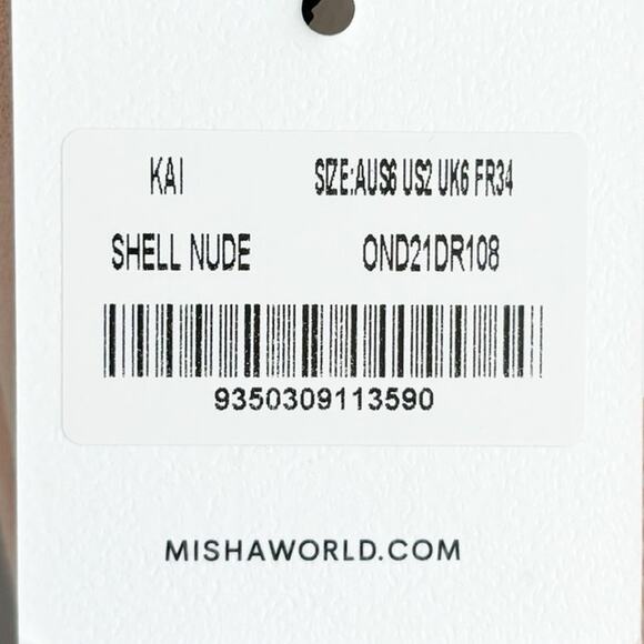 MISHA Kai Midi Dress NWT Pink Shell Nude Size 2 - Picture 7 of 8